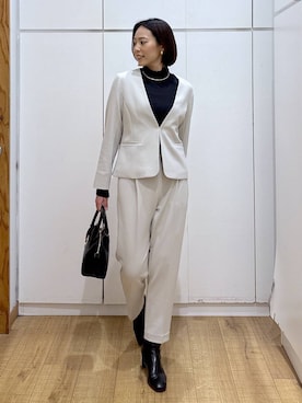 「アイテム（パンツドレス）」を使った、ココさん（レディース・165cm・30代）の冬コーディネート