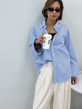 「GLOBAL WORK（グローバルワーク）のアイテム」を使った、ココさん（レディース・165cm）の夏コーディネート