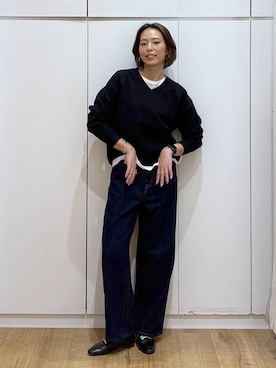 「アイテム（サロペット/オーバーオール）」を使った、ココさん（レディース・165cm・30代）の秋コーディネート
