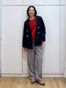 「アイテム（テーラードジャケット）」を使った、ココさん（レディース・165cm・30代）の秋コーディネート