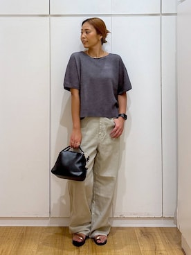 「アイテム（バレッタ/ヘアクリップ）」を使った、ココさん（レディース・165cm・30代）の秋コーディネート