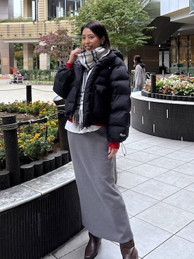 「アイテム（マフラー）」を使った、ココさん（レディース・165cm・30代）の秋コーディネート