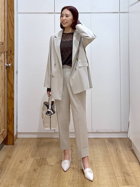 「GLOBAL WORK（グローバルワーク）のアイテム（パンツ）」を使った、ココさん（レディース・165cm）の春コーディネート