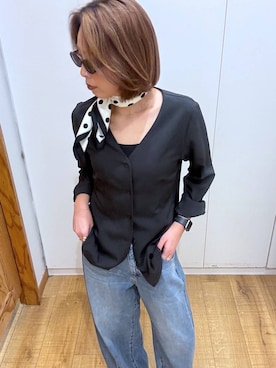 「GLOBAL WORK（グローバルワーク）のアイテム（財布/小物）」を使った、ココさん（レディース・165cm）の春コーディネート