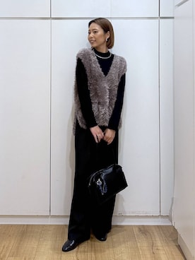 「アイテム（ピアス（両耳用））」を使った、ココさん（レディース・165cm・30代）の秋コーディネート