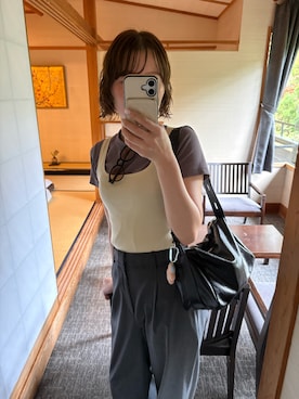 「Auntie Rosa Holiday（アンティローザホリデー）のアイテム」を使った、ukさん（レディース・166cm）の秋コーディネート