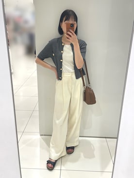 「アイテム（カーディガン/ボレロ）」を使った、ukさん（レディース・166cm）の夏コーディネート