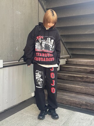 X-girl（エックスガール）の「X-girl×ジョジョの奇妙な冒険SC SWEAT