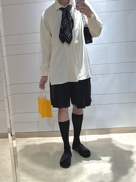 「アイテム（ピアス（両耳用））」を使った、shiroさん（メンズ・166cm）の秋コーディネート