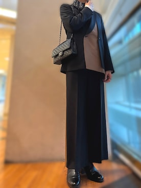 「アイテム（ストール/ショール）」を使った、shiroさん（メンズ・166cm）の秋コーディネート