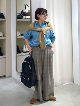 「アイテム（バックパック/リュック）」を使った、yamapii3さん（レディース・150cm）の秋コーディネート