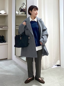 「アイテム（スラックス）」を使った、yamapii3さん（レディース・150cm・30代）の秋コーディネート