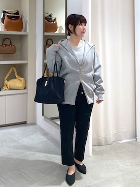 「Elura（エルーラ）のラメタンクトップ／105302（Tシャツ/カットソー）」を使った、yamapii3さん（レディース・150cm・30代）の秋コーディネート