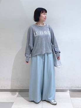 「アイテム（ニット/セーター）」を使った、yamapii3さん（レディース・150cm・30代）の夏コーディネート