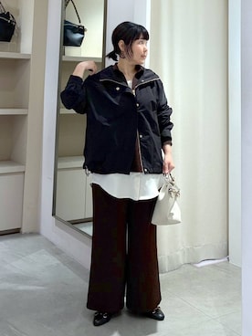 「Elura（エルーラ）のビットパンプス/633014（パンプス、ブラック系）」を使った、yamapii3さん（レディース・150cm）の春コーディネート