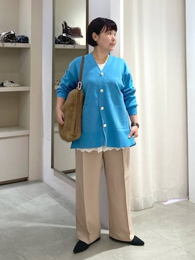 「アイテム（カーディガン/ボレロ）」を使った、yamapii3さん（レディース・150cm・30代）の秋コーディネート