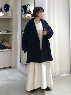 「アイテム（ピーコート）」を使った、yamapii3さん（レディース・150cm）の秋コーディネート