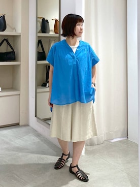 「Elura（エルーラ）のアイテム（サンダル）」を使った、yamapii3さん（レディース・150cm）の夏コーディネート