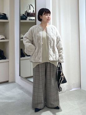 「アイテム（ノーカラージャケット）」を使った、yamapii3さん（レディース・150cm）の秋コーディネート