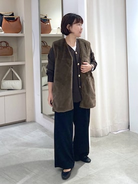 「アイテム（その他アウター、ブラウン系）」を使った、yamapii3さん（レディース・150cm）の秋コーディネート