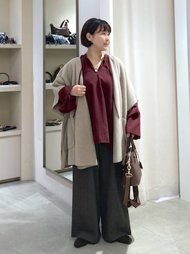 「アイテム（ポンチョ）」を使った、yamapii3さん（レディース・150cm）の秋コーディネート