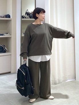 「アイテム（バックパック/リュック）」を使った、yamapii3さん（レディース・150cm）の秋コーディネート