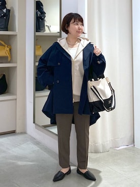 「アイテム（トレンチコート）」を使った、yamapii3さん（レディース・150cm）の秋コーディネート