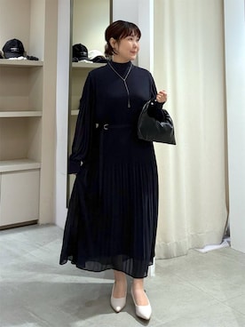 「体型カバー」｜「アイテム（アクセサリー）」を使った、yamapii3さん（レディース・150cm）の冬コーディネート