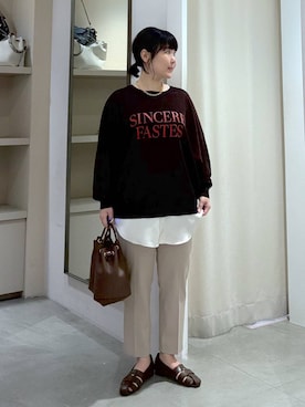 「Elura（エルーラ）のミドルチェーンマグネットネックレス/611608（ネックレス、ゴールド系）」を使った、yamapii3さん（レディース・150cm）の春コーディネート