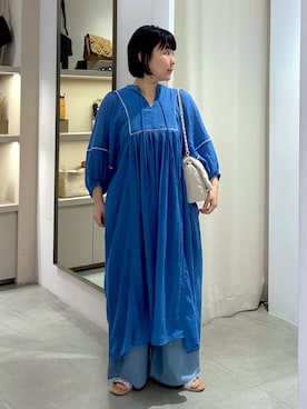 「Elura（エルーラ）のテンセルデニムパンツ＜低身長サイズあり＞/1049350（デニムパンツ、ブルー系）」を使った、yamapii3さん（レディース・150cm）の夏コーディネート