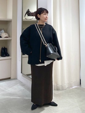 「Elura（エルーラ）の毛玉しらずボートプルオーバー/571778（ニット/セーター）」を使った、yamapii3さん（レディース・150cm）の秋コーディネート