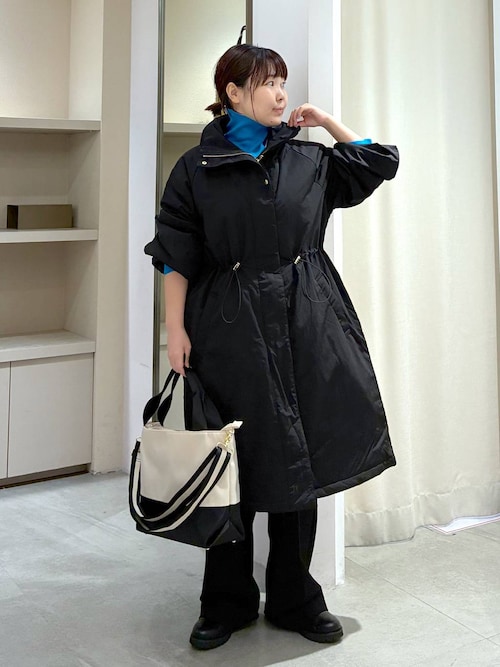 スタンドカラー中綿コート/571754（ダウンジャケット/コート）｜Elura