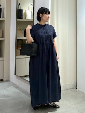 「Elura（エルーラ）のビットパンプス/633014（パンプス、ブラック系）」を使った、yamapii3さん（レディース・150cm）の夏コーディネート