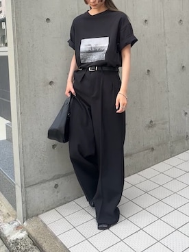 「select MOCA by son（セレクトモカバイソン）のアイテム（Tシャツ/カットソー）」を使った、momokaさん（レディース・158cm）の夏コーディネート