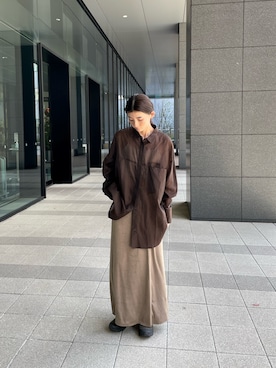 「select MOCA by son（セレクトモカバイソン）のアイテム（シャツ/ブラウス）」を使った、momokaさん（レディース・158cm）の春コーディネート