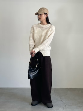 「アイテム（スリッポン）」を使った、momokaさん（レディース・158cm）の秋コーディネート
