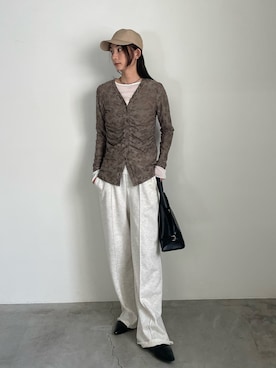 「アイテム（スウェットパンツ）」を使った、momokaさん（レディース・158cm）の秋コーディネート