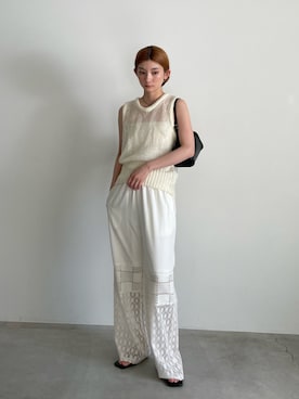 「select MOCA（セレクトモカ）のアイテム（パンツ）」を使った、momokaさん（レディース・158cm）の春コーディネート