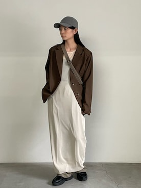 「select MOCA by son（セレクトモカバイソン）のアイテム（ジャケット/アウター）」を使った、momokaさん（レディース・158cm）の春コーディネート
