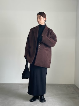 「アイテム（テーラードジャケット）」を使った、momokaさん（レディース・158cm）の秋コーディネート