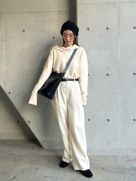 「select MOCA（セレクトモカ）のアイテム（ローファー）」を使った、momokaさん（レディース・158cm）の秋コーディネート