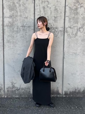 「キャミワンピ」｜「アイテム（スリッポン）」を使った、momokaさん（レディース・158cm）の夏コーディネート