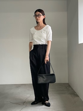 「ハイウエストパンツ」｜momokaさん（レディース・158cm）の夏コーディネート