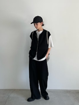 「アイテム（スリッポン）」を使った、momokaさん（レディース・158cm）の夏コーディネート