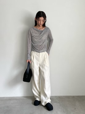 「アイテム（スリッポン）」を使った、momokaさん（レディース・158cm）の夏コーディネート