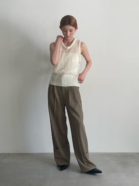 「select MOCA（セレクトモカ）のアイテム（パンツ）」を使った、momokaさん（レディース・158cm）の春コーディネート