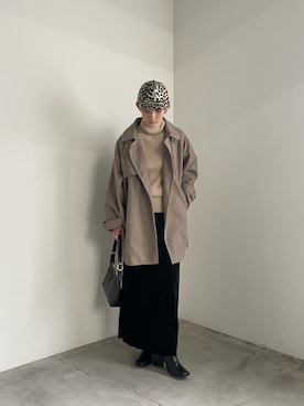 「select MOCA by son（セレクトモカバイソン）のアイテム（スカート）」を使った、momokaさん（レディース・158cm）の秋コーディネート