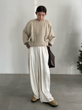 「アイテム（スリッポン）」を使った、momokaさん（レディース・158cm）の冬コーディネート