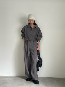 「アイテム（つなぎ/オールインワン）」を使った、momokaさん（レディース・158cm）の夏コーディネート