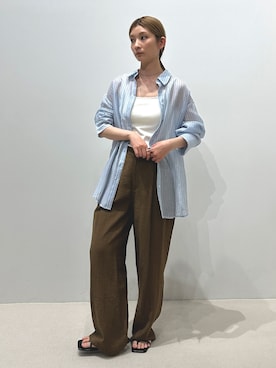 「select MOCA（セレクトモカ）のアイテム（パンツ）」を使った、momokaさん（レディース・158cm）の春コーディネート